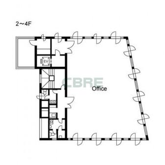 2階〜4階 平面図