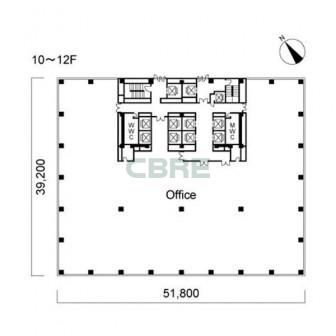 10階〜12階 平面図