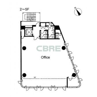 2階〜5階 平面図