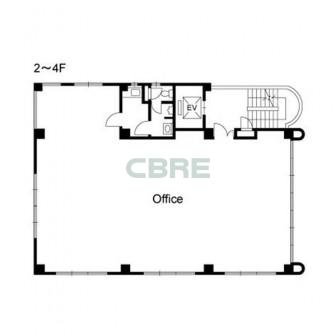 2階〜4階 平面図