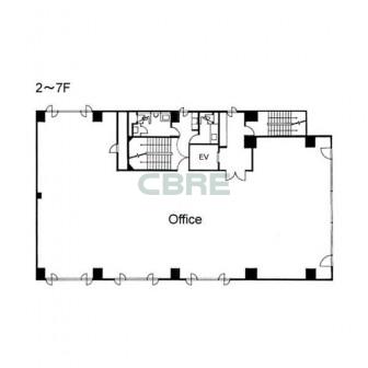 2階〜7階 平面図