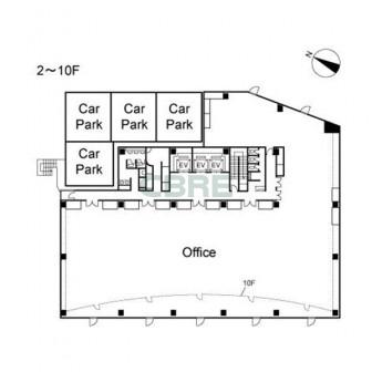 2階〜10階 平面図