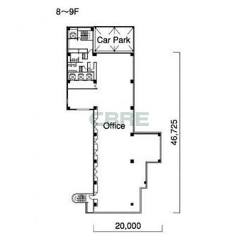8階〜9階 平面図
