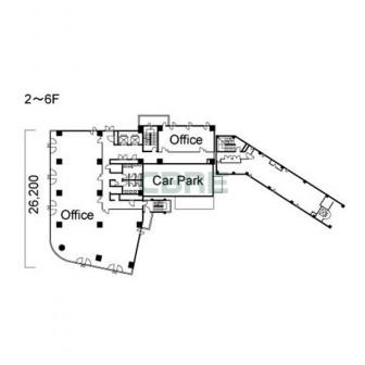 2階〜6階 平面図
