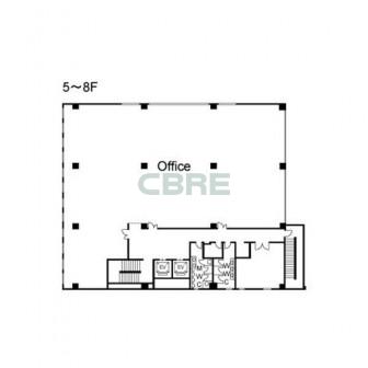 5階〜8階 平面図
