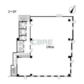 2階〜5階 平面図