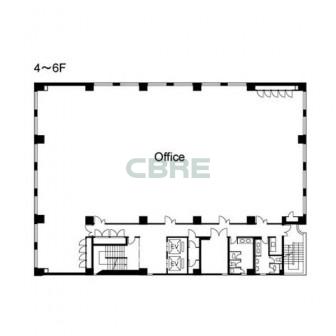 4階〜6階 平面図