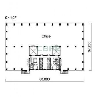 9階〜10階 平面図