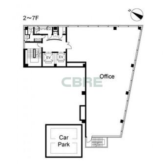 2階〜7階 平面図