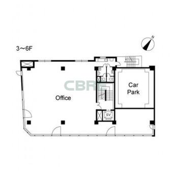 3階〜6階 平面図