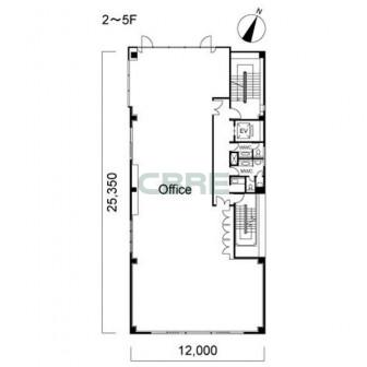 2階〜5階 平面図