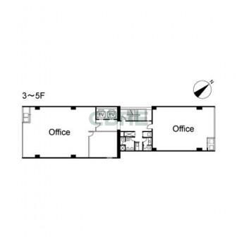 3階〜5階 平面図