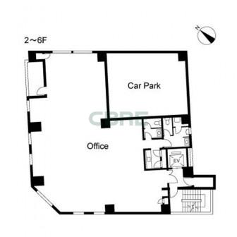 2階〜6階 平面図