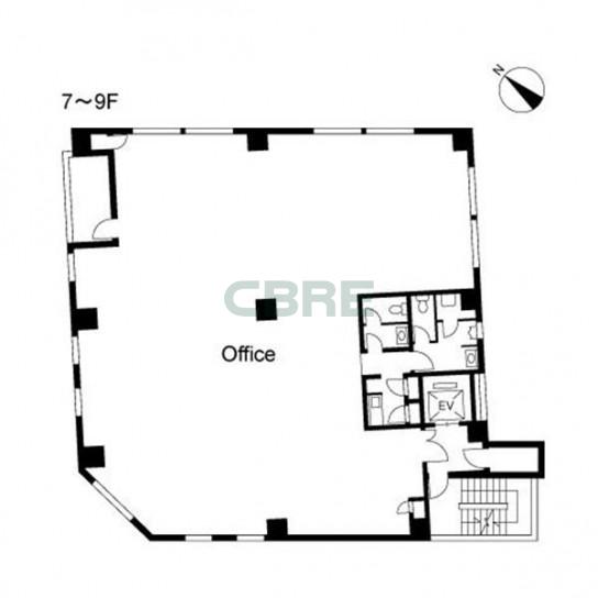 7階〜9階 平面図