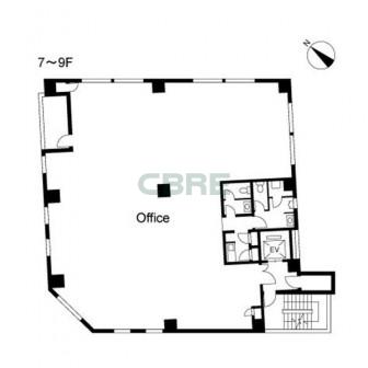 7階〜9階 平面図