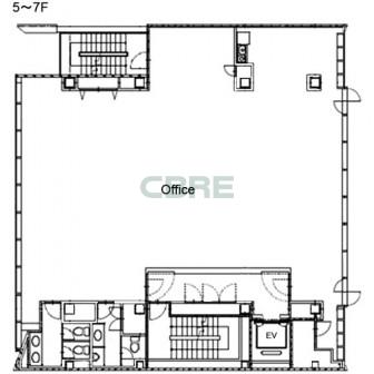 5階〜7階 平面図