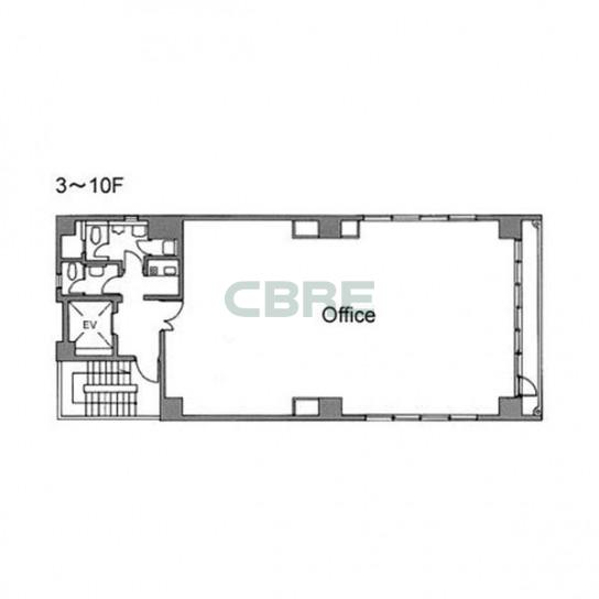 3階〜10階 平面図