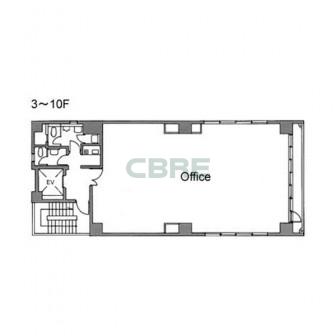 3階〜10階 平面図