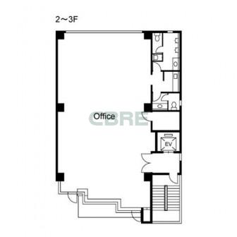 2階〜3階 平面図