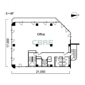 5階〜6階 平面図