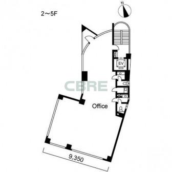 2階〜5階 平面図
