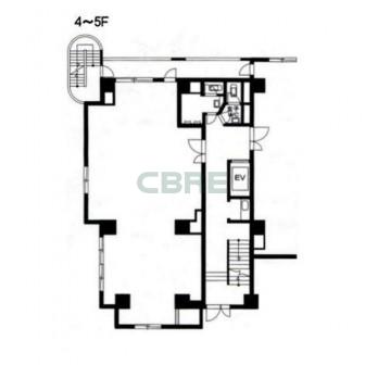 4階〜5階 平面図