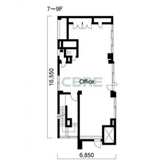 7階〜9階 平面図