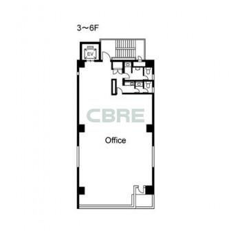 3階〜6階 平面図