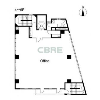 4階〜6階 平面図