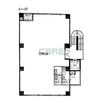4階〜5階 平面図