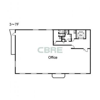 3階〜7階 平面図