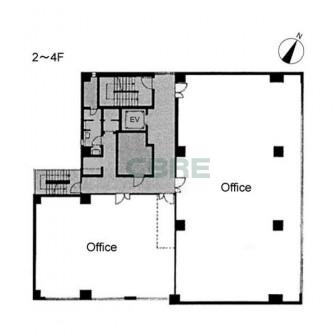 2階〜4階 平面図