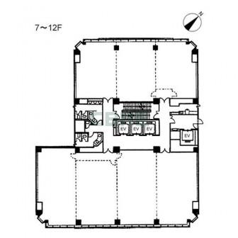 7階〜12階 平面図