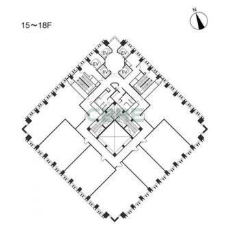 15階〜18階 平面図