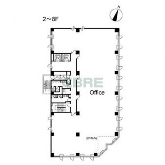 2階〜8階 平面図
