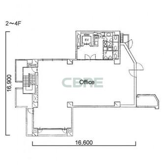 2階〜4階 平面図