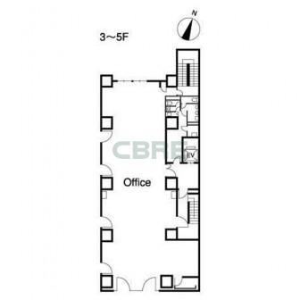3階〜5階 平面図