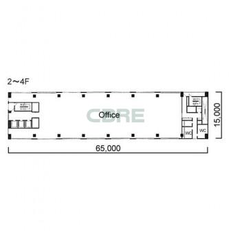2階〜4階 平面図