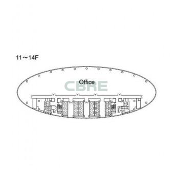 11階〜14階 平面図