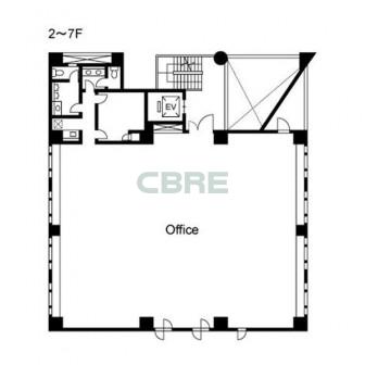 2階〜7階 平面図
