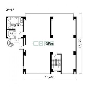 2階〜6階 平面図