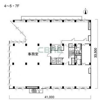 4階〜5階 平面図