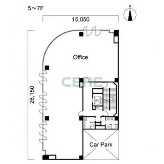 5階〜7階 平面図