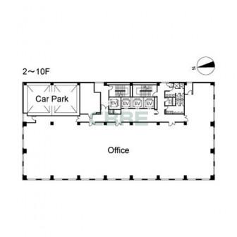 2階〜10階 平面図