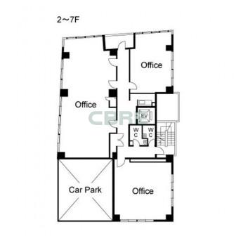 2階〜7階 平面図