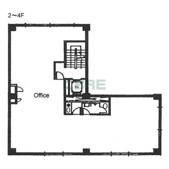2階〜4階 平面図