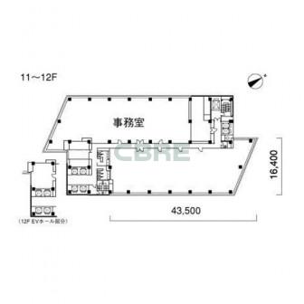 11階〜12階 平面図