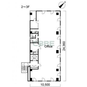 2階〜3階 平面図