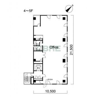 4階〜5階 平面図