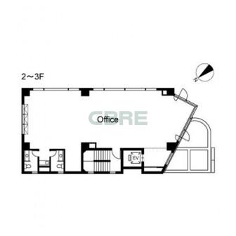 2階〜3階 平面図